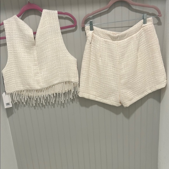 Cream High Waist Shorts by Jason Wu - Picture 2 of 3